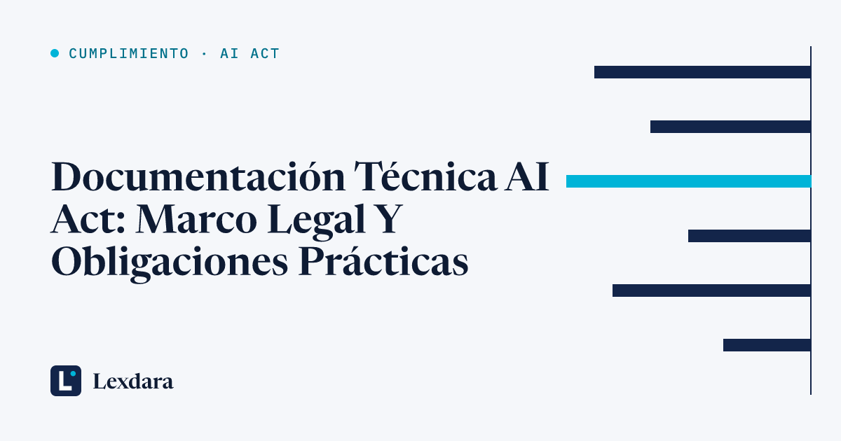Portada: Documentación técnica AI Act: marco legal y obligaciones prácticas