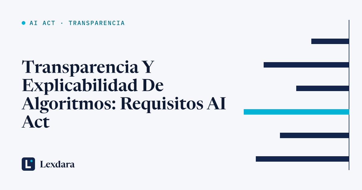 Portada: Transparencia Y Explicabilidad De Algoritmos: Requisitos AI Act